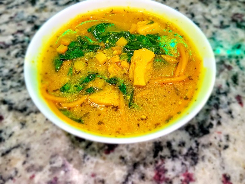 Vegetarian “Chicken” Noodle Soup